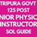 Introduction to Junior Physical Instructor Total 125 Posts allotted for Junior Physical Instructor (JPI) for Govt Schools in Tripura. JPIs play a pivotal role in shaping the next generation. Junior Physical Instructor Exam Date, Eligibility, Syllabus, Salary given below. Importance of JPIs in Tripura's Educational Framework Physical education is integral to holistic development, making JPIs key figures in schools. They promote an active lifestyle, organize sports events, and instill discipline and teamwork. Eligibility Criteria for Junior Physical Instructor To ensure only the most capable candidates take on the role, certain eligibility criteria are set. Educational Qualifications Candidates must hold a minimum qualification of Class 10 Pass or equivalent with a specialization in physical education or a related field. Additional certifications in fitness training or sports are advantageous. Physical Fitness Requirements Applicants must meet stringent physical fitness standards, including specific benchmarks in height, weight, and endurance tests. Age Limits and Other Prerequisites The typical age range for applicants is 18 to 40 years, with certain relaxations for SC/ST and OBC candidates as per government norms. Roles and Responsibilities of a Junior Physical Instructor The responsibilities of a JPI are diverse and impactful. Promoting Physical Education They design and deliver engaging physical education programs tailored to student needs and age groups. Organizing Sports Events JPIs organize intra-school and inter-school tournaments, cultivating a spirit of healthy competition. Mentoring Students in Fitness and Wellness Acting as role models, JPIs guide students in achieving fitness goals and adopting lifelong healthy habits. Recruitment Process in Tripura The recruitment process for JPIs is thorough, ensuring the selection of competent professionals. Written Examination Structure A written exam evaluates the candidate's knowledge of physical education theory, sports rules, and general aptitude. Physical Fitness Test- Junior Physical Instructor Details Physical Fitness Test (qualifying in nature) i) COOPER TEST: - To measure aerobic endurance 12 minutes continuous run ii) PUSH-UPS: - To measure strength endurance iii) CHAIN UPS/PULL UPS: - (Upper hand grip for men and under hand grip of women) to measure strength of upper limbs iv) STANDING BOARD JUMP: - To measure strength of lower limbs v) SHUTTLE RUN (4 X 10 MTR): - To measure agility vi) SIT & REACH: - To measure flexibility Final Interview and Merit List The final stage includes a personal interview and compilation of merit lists based on combined scores. Exam Pattern and Syllabus Understanding the exam pattern is critical for preparation. Key Topics to Prepare The syllabus typically includes anatomy, physiology, sports science, and pedagogy. Weightage of Written and Physical Exams Written tests carry 60% weightage, while physical assessments make up 40%. Tips for Scoring High Focus on conceptual clarity, regular fitness practice, and mock tests. Preparation Tips for Aspiring JPIs Success in the JPI recruitment process requires dedicated preparation. Creating a Study Schedule Allocate time for both theoretical and physical preparation to ensure balanced readiness. Recommended Books and Resources Books on physical education, anatomy, and sports science, along with online tutorials, can provide valuable insights. Fitness Routines to Meet Physical Requirements Include endurance exercises, flexibility drills, and sport-specific training in your routine. Salary and Benefits of a Junior Physical Instructor The compensation package for JPIs is attractive, with ample growth opportunities. Pay Structure for JPIs in Tripura The starting salary ranges from ₹21,400 to ₹67,000 per month, with increments based on performance and experience. Allowances and Perks Housing allowances, travel benefits, and retirement plans are part of the benefits. Career Progression Opportunities Promotions to senior instructor or administrative roles are possible with experience. Conclusion Becoming a Junior Physical Instructor in Tripura is not just a career choice but a chance to inspire and impact lives positively. If you're passionate about fitness and education, this is your opportunity to make a difference.